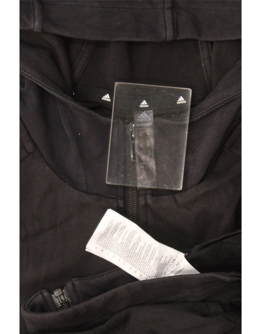 Adidas Mens Graphic Zip Hoodie Sweater Medium Black Cotton