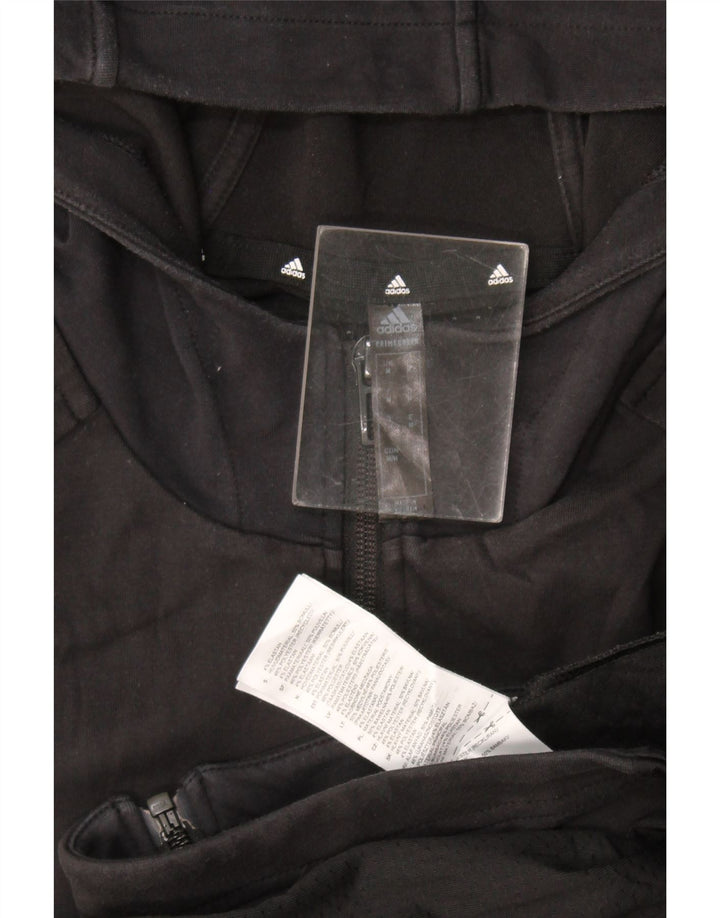 Adidas Mens Graphic Zip Hoodie Sweater Medium Black Cotton
