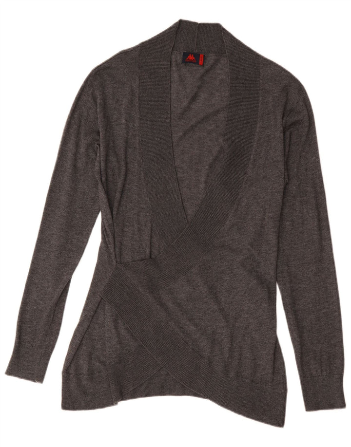 Kappa Womens V-Neck Jumper Sweater UK 16 Large Grey Polyacrylic