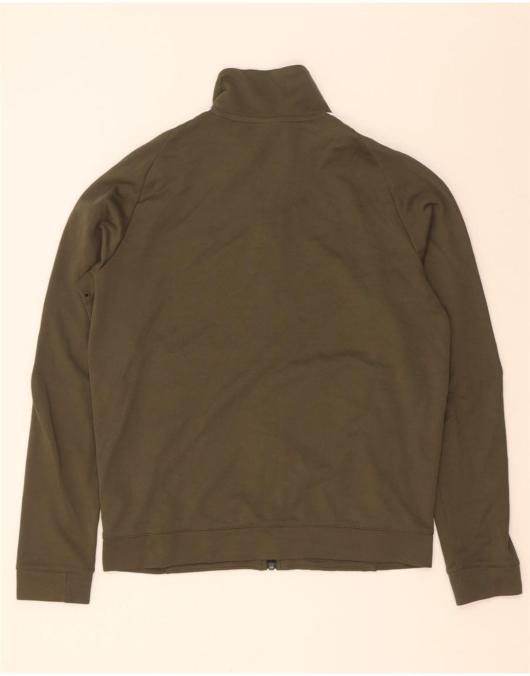 Nike Mens Tracksuit Top Jacket Medium Khaki Colourblock Cotton