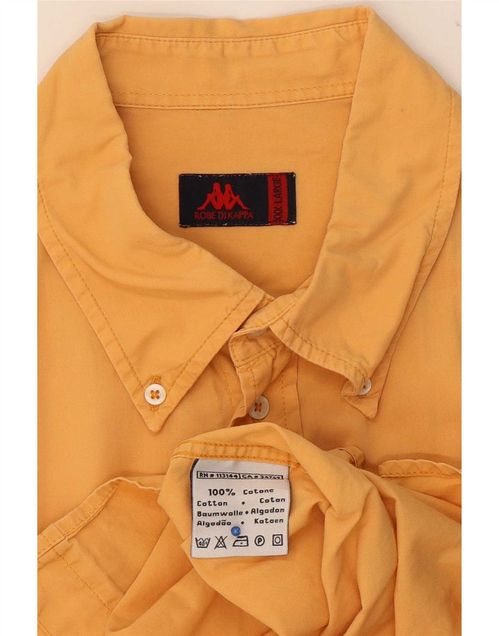 Kappa Mens Short Sleeve Shirt 3XL Orange Cotton
