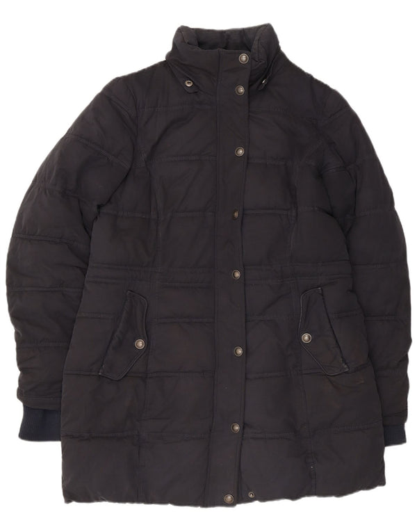 Fat Face Womens Padded Jacket UK 12 Medium Black Polyester