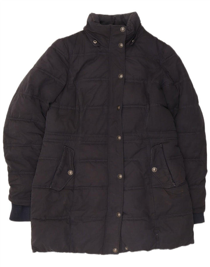 Fat Face Womens Padded Jacket UK 12 Medium Black Polyester