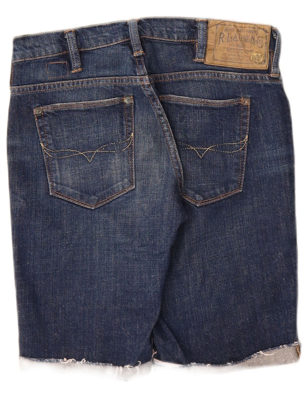 Ralph Lauren Womens Denim Shorts W26 Small Navy Blue Cotton