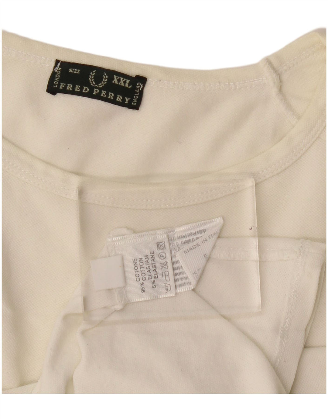 Fred Perry Womens T-Shirt Top UK 20 2XL White Cotton