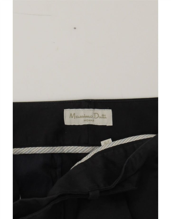 MASSIMO DUTTI Womens Bootcut Chino Trousers W28 L31 Black Cotton Vintage Massimo Dutti and Second-Hand Massimo Dutti from Messina Hembry 