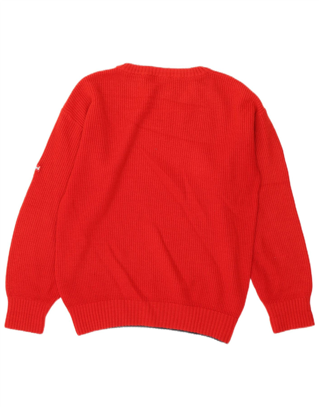 Ivy Oxford Mens Crew Neck Jumper Sweater Medium Red Wool