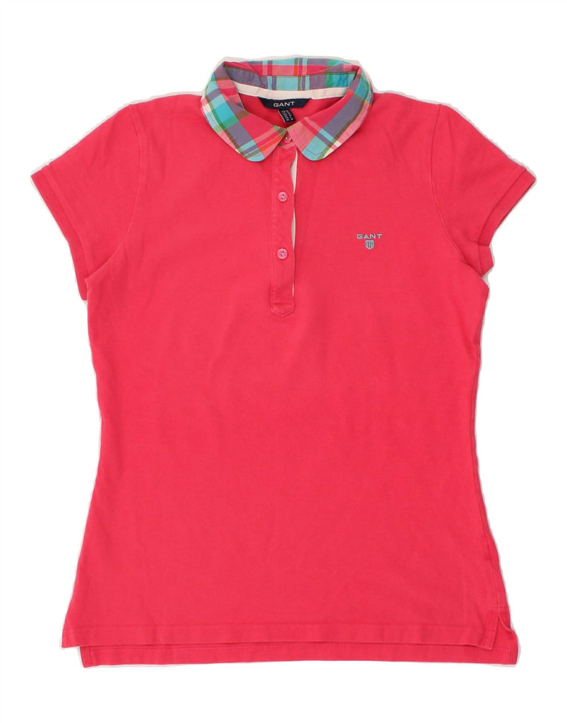 GANT Womens Polo Shirt UK 12 Medium Pink Cotton | Vintage Gant | Thrift | Second-Hand Gant | Used Clothing | Messina Hembry 