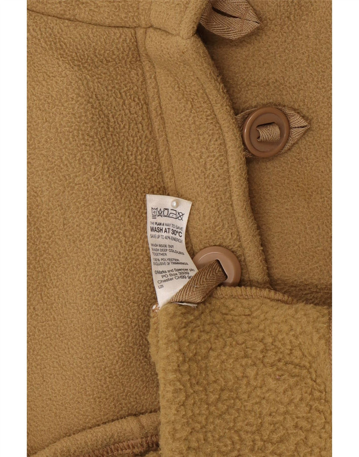 Marks & Spencer Womens Fleece Jacket UK 20 2XL Brown Polyester