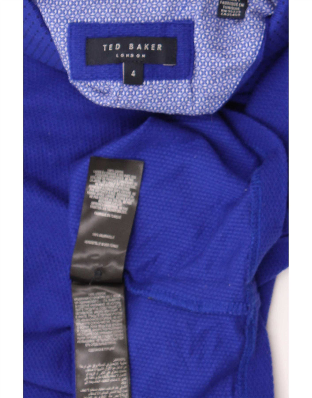 Ted Baker Mens Polo Shirt Size 4 Large Blue Cotton