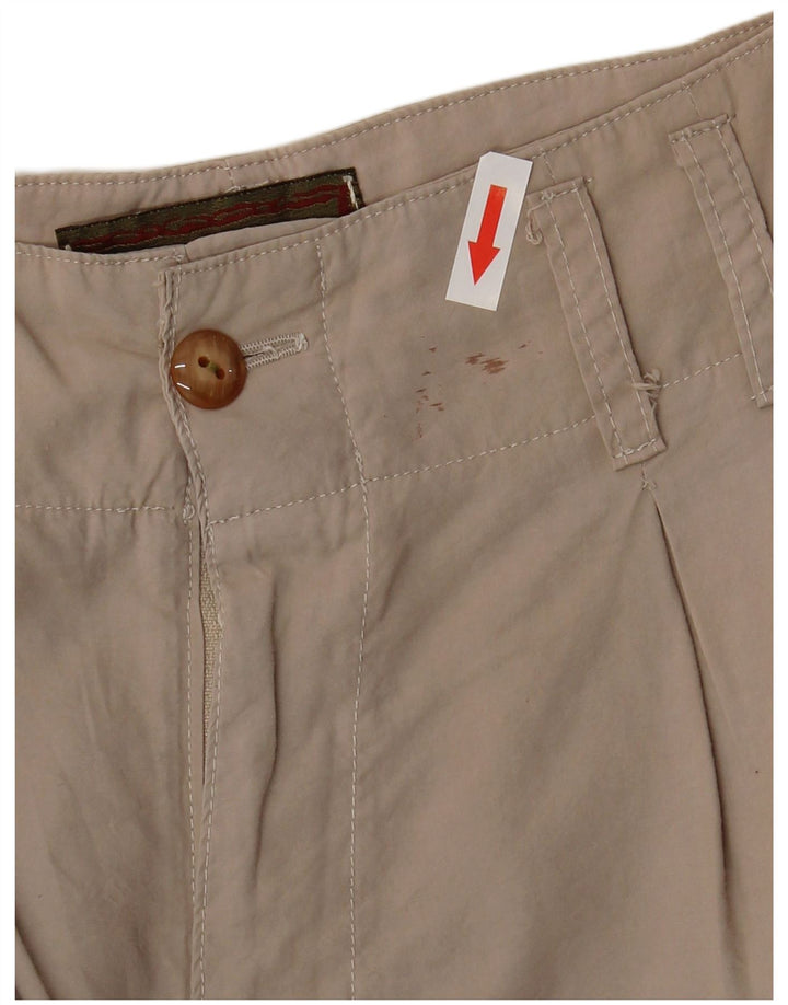 Colombus Womens Pegged Casual Trousers Medium W28 L28 Beige Viscose