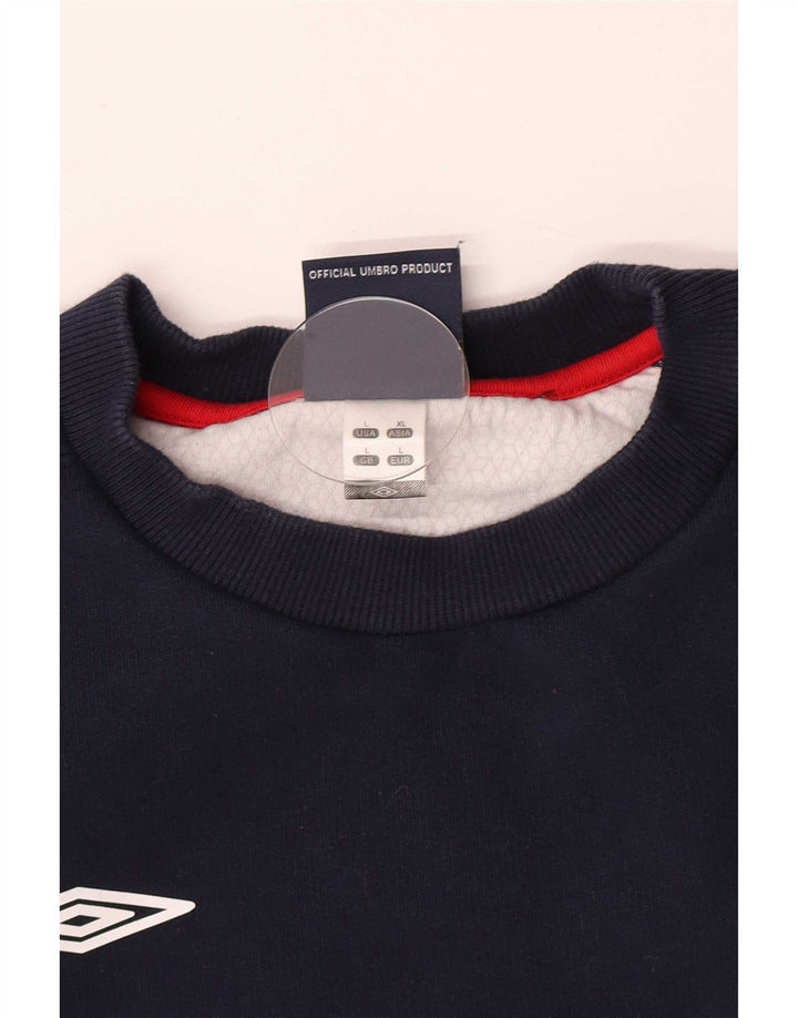 Umbro Mens Sweatshirt Jumper Large Navy Blue