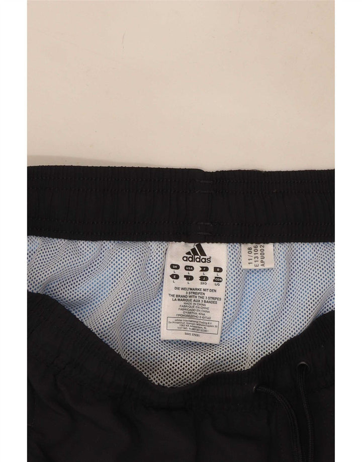 Adidas Mens Swimming Shorts Large Black Colourblock Polyester