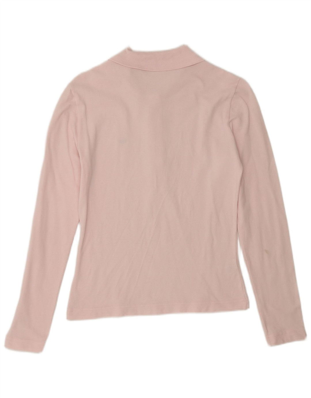 Lacoste Womens Long Sleeve Polo Shirt Size 40 Medium Pink Cotton