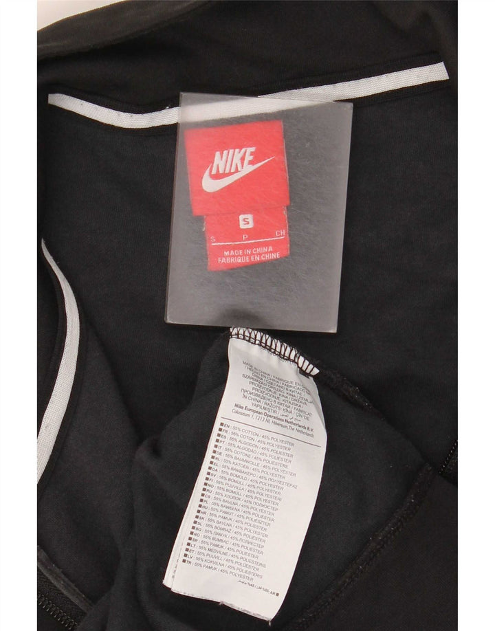 Nike Mens Tracksuit Top Jacket Small Black Colourblock Cotton