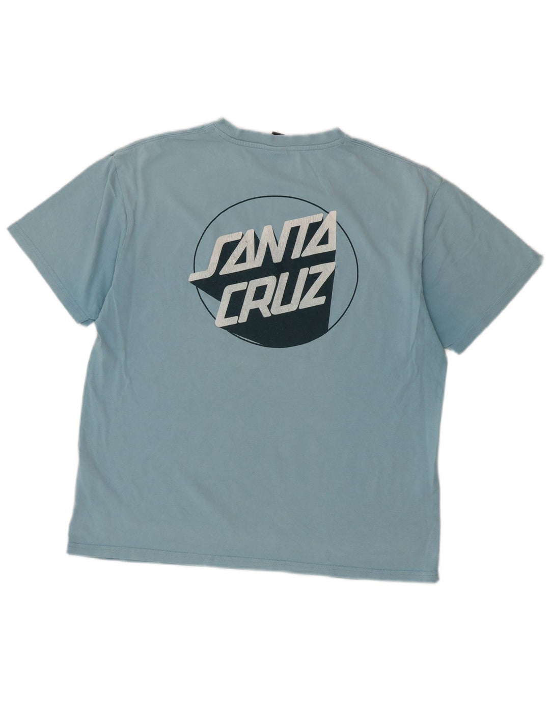 Santa Cruz Mens Graphic T-Shirt Top Medium Blue Cotton