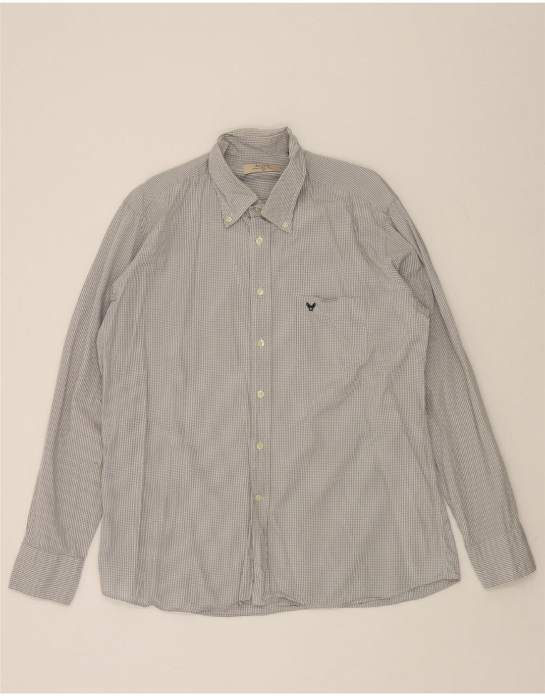 AVIREX Mens Shirt 2XL Grey Gingham Vintage Avirex and Second-Hand Avirex from Messina Hembry 