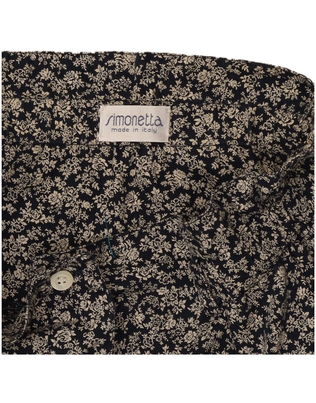 Simonetta Womens Pleated A-Line Skirt W26 Small Navy Blue Floral