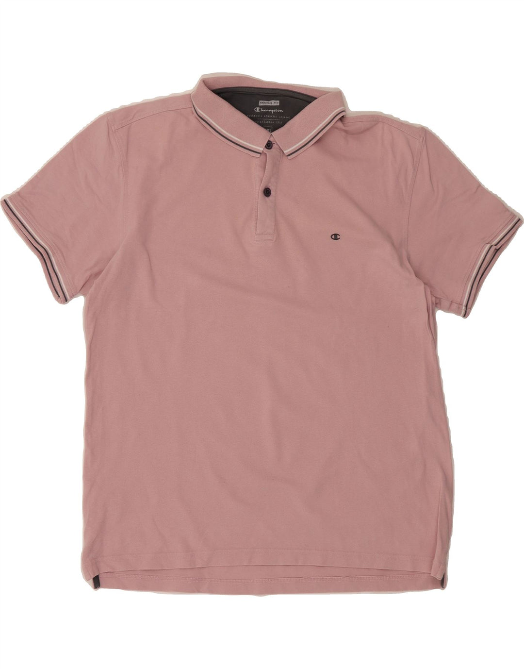 CHAMPION Mens Herritage Fit Polo Shirt 2XL Pink Vintage Champion and Second-Hand Champion from Messina Hembry 