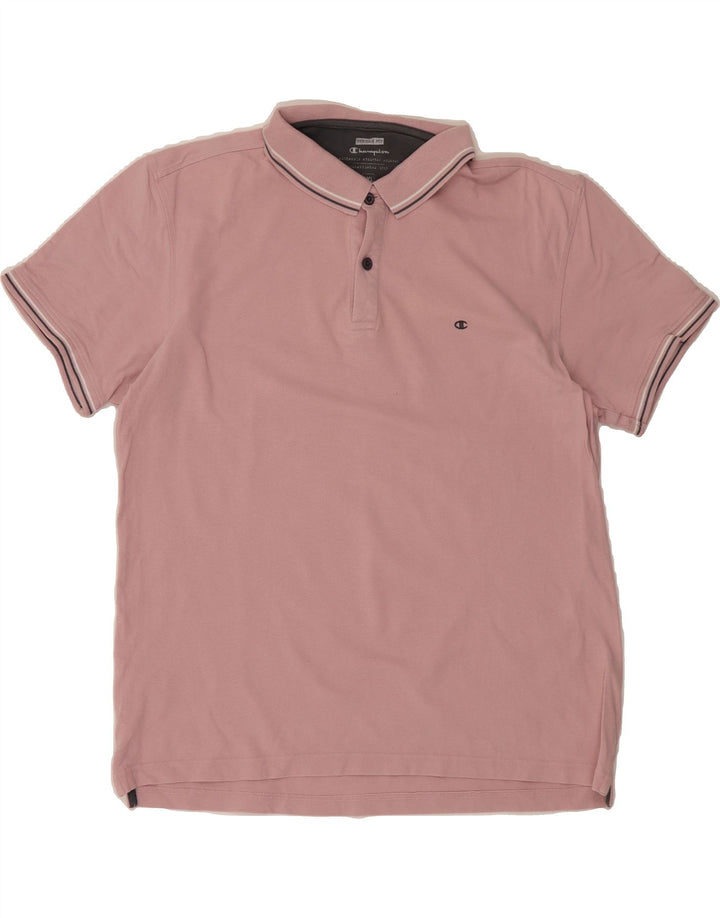 CHAMPION Mens Herritage Fit Polo Shirt 2XL Pink Vintage Champion and Second-Hand Champion from Messina Hembry 
