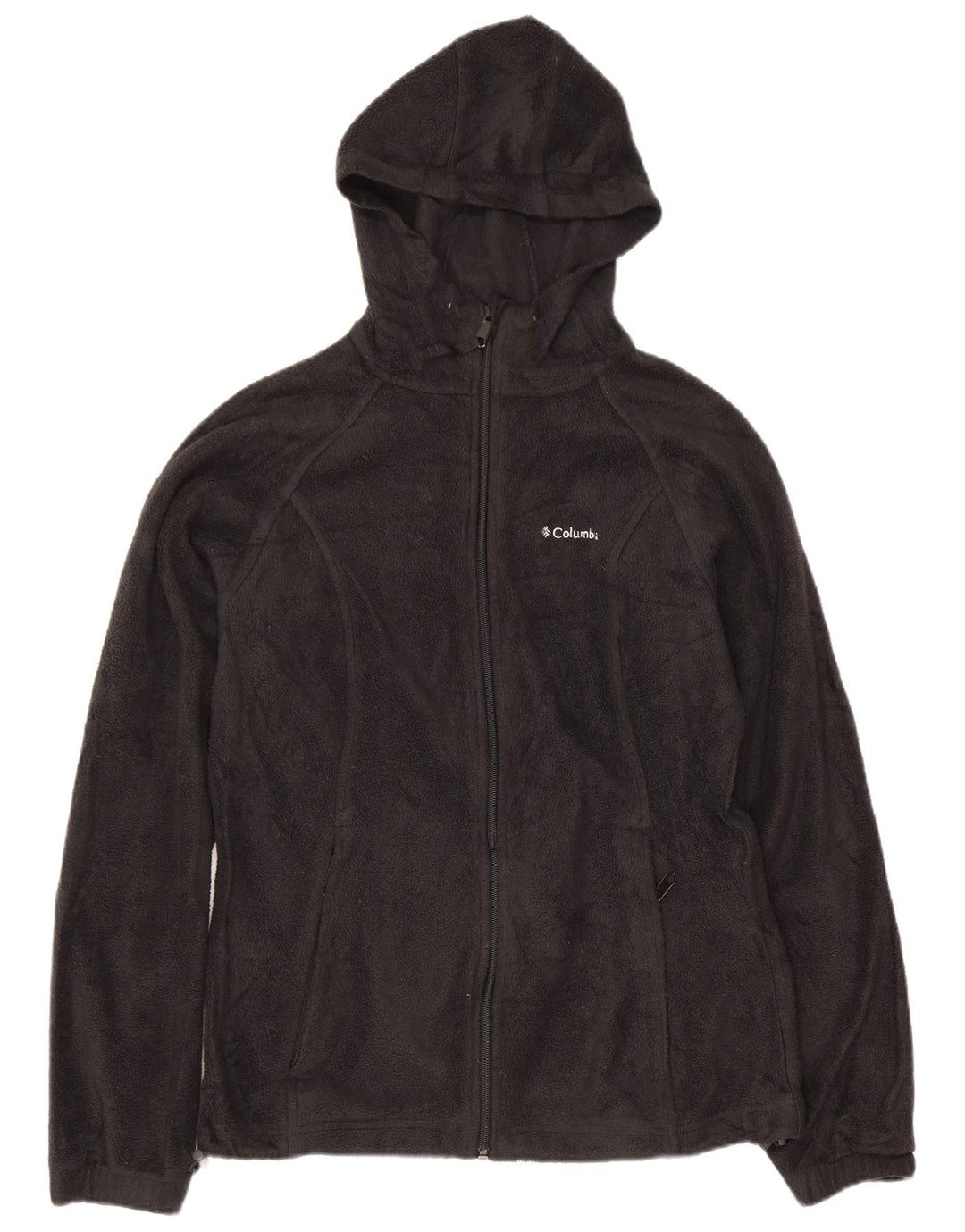 Columbia Mens Hooded Fleece Jacket UK 36 Small Black Polyester