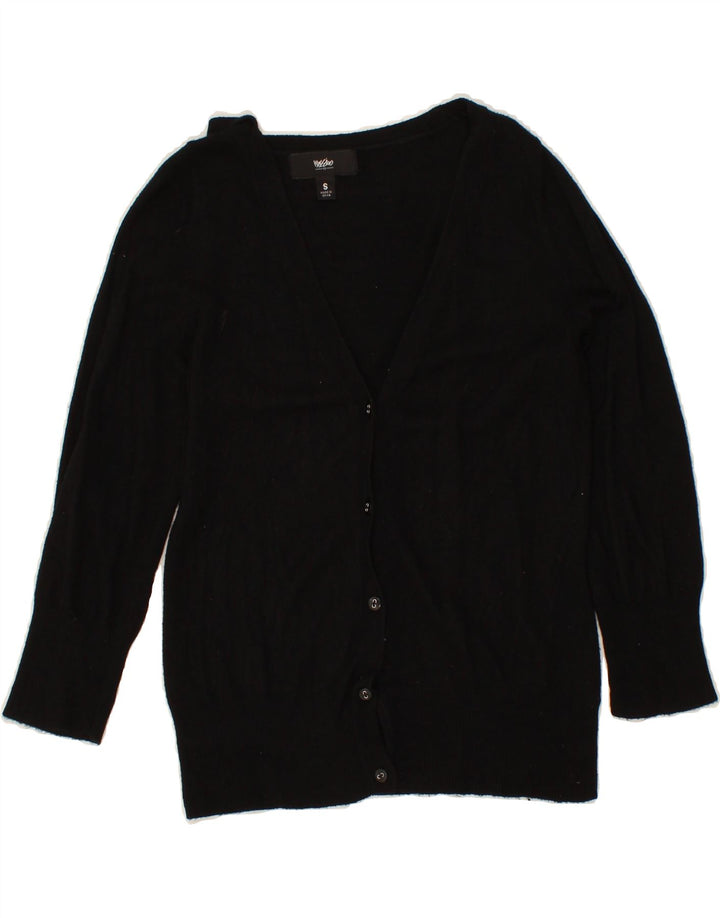 MOSSIMO Womens 3/4 Sleeve Cardigan Sweater UK 10 Small Black Nylon Vintage Mossimo and Second-Hand Mossimo from Messina Hembry 