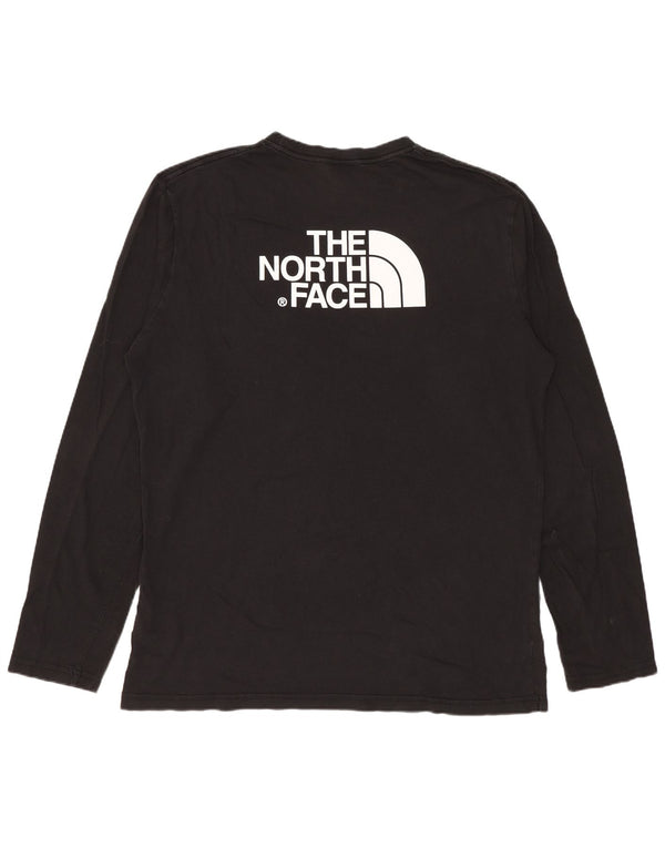 THE NORTH FACE Mens Graphic Top Long Sleeve Large Black Cotton