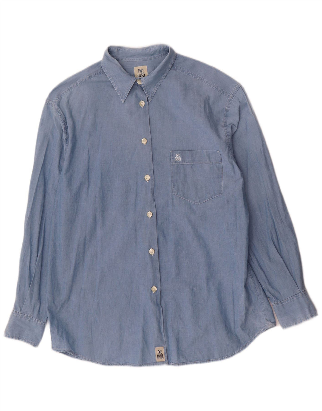 Cerruti 1881 Womens Shirt UK 14 Medium Blue