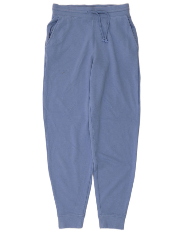 Marks & Spencer Womens Tracksuit Trousers Joggers UK 10 Small Blue Cotton