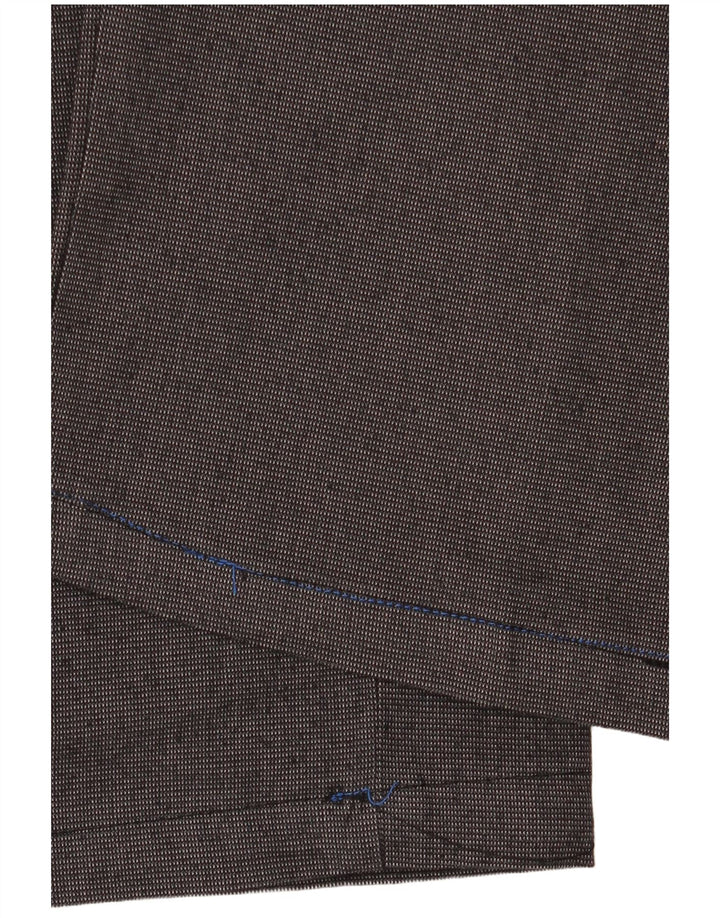 Marks & Spencer Mens Straight Cropped Trousers W44 L23 Grey Cotton