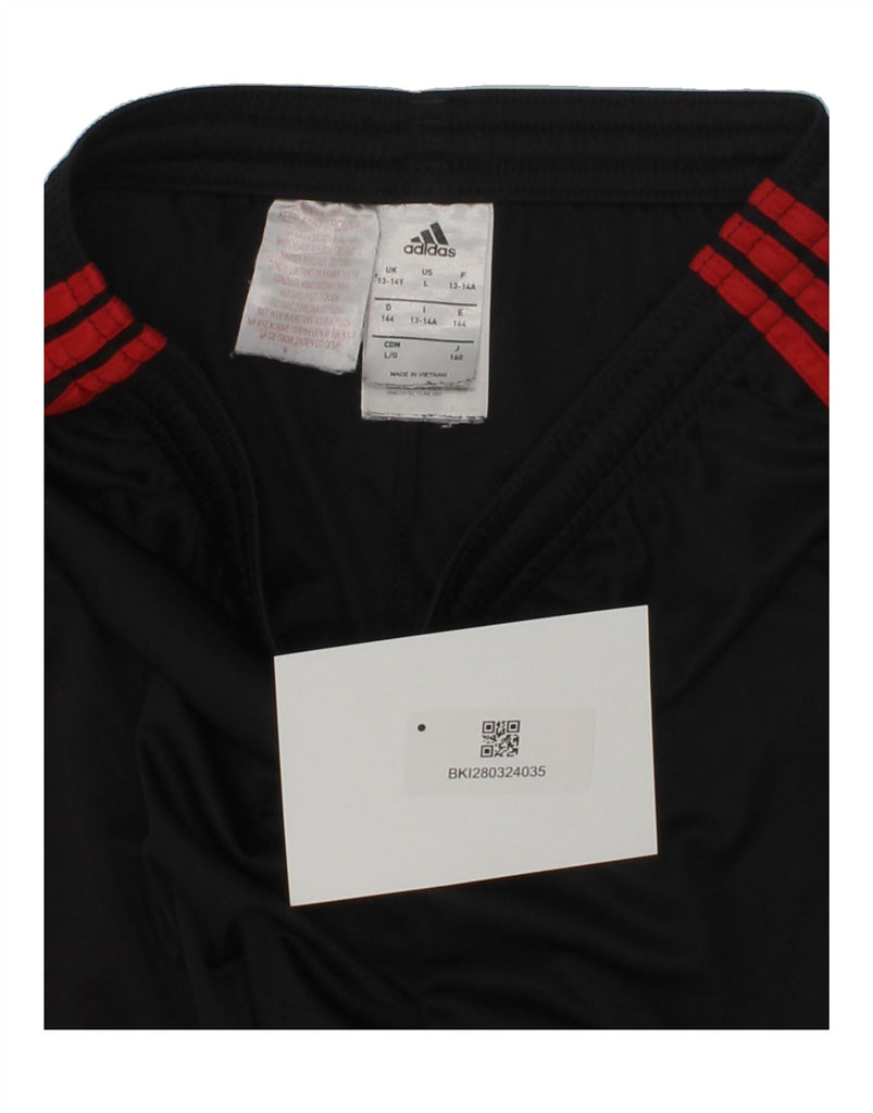 ADIDAS Boys Graphic Sport Shorts 13-14 Years Black Polyester | Vintage Adidas | Thrift | Second-Hand Adidas | Used Clothing | Messina Hembry 