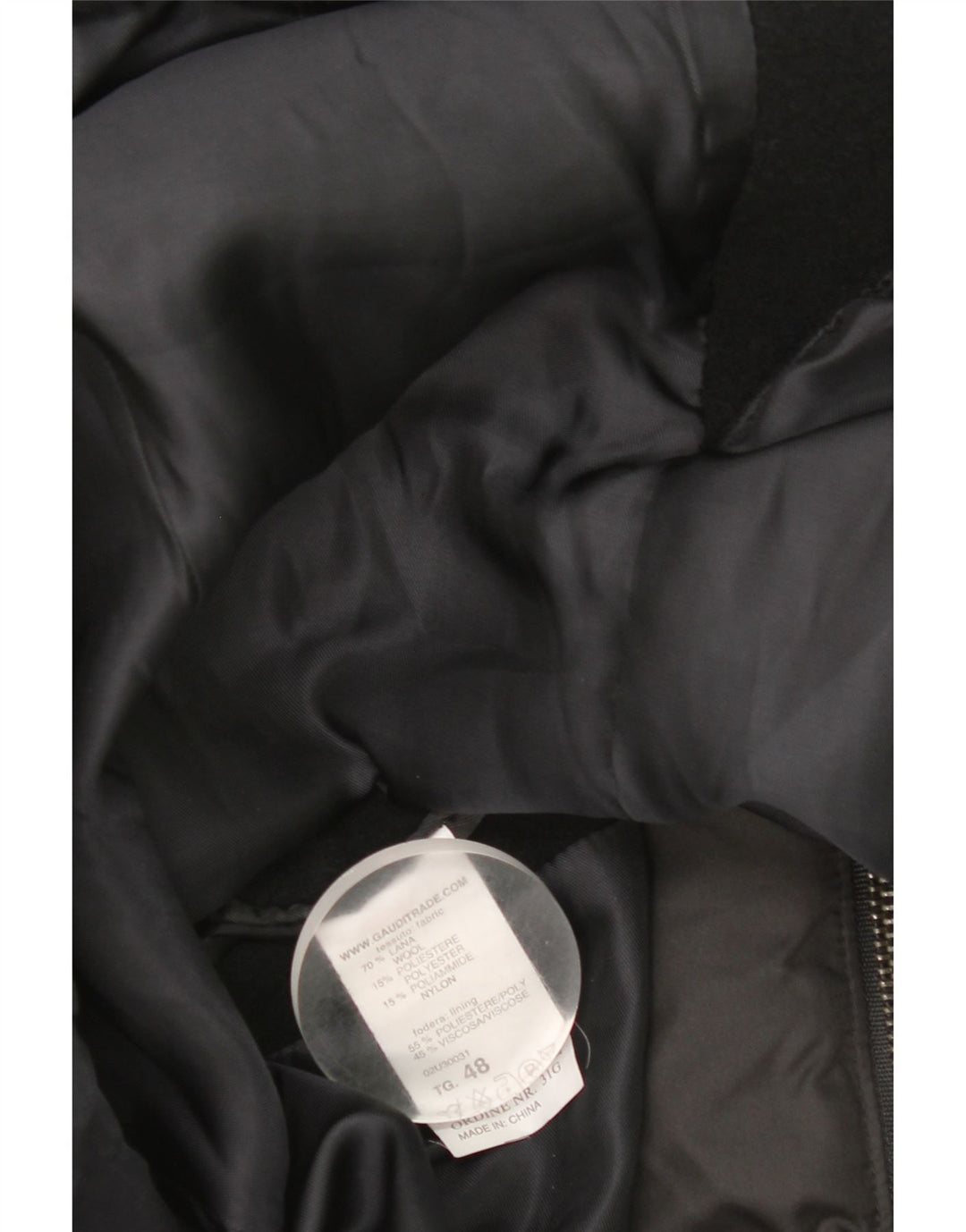 Gaudi Mens Double Breasted Coat IT 48 Medium Black Wool