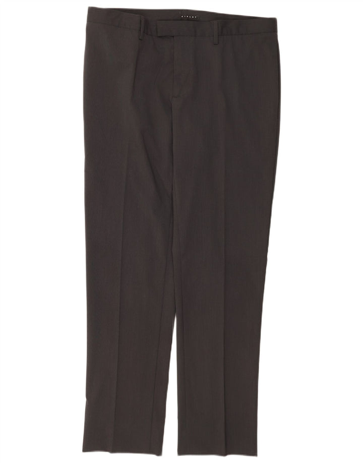 Sisley Mens 2 Button 2 Piece Suit IT 52 XL W36 L32 Grey Polyester