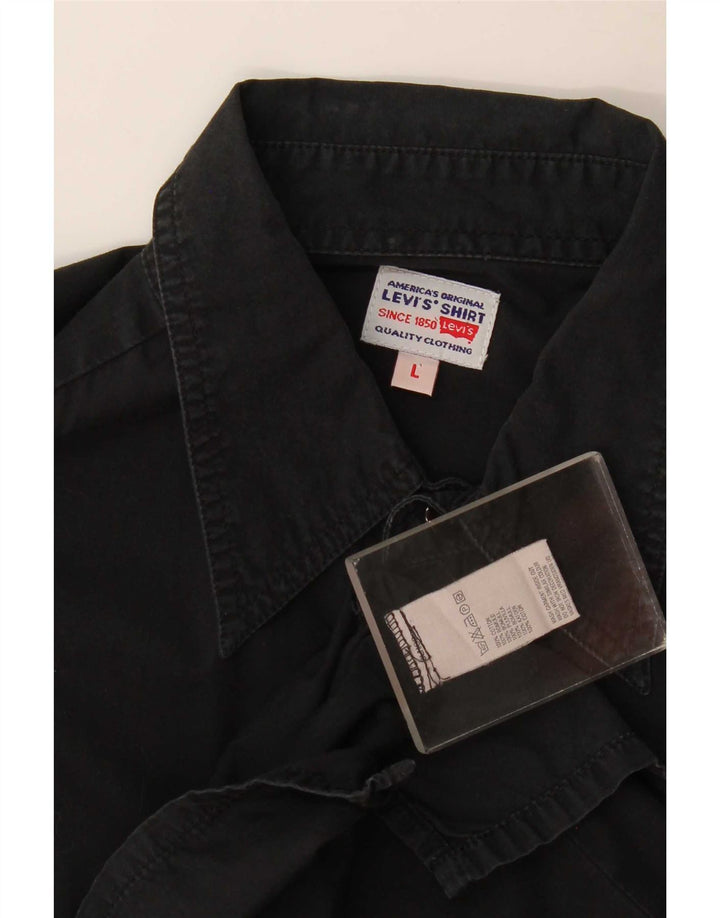 Levi's Mens Shirt Large Black Cotton