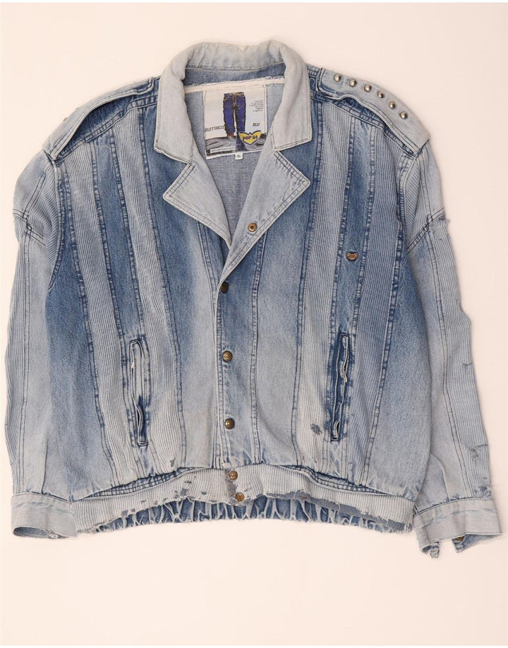 POP 84 Mens Denim Jacket UK 42 XL Blue