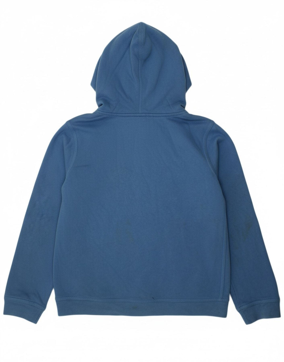 NIKE Boys Hoodie Jumper 10-11 Years Medium Blue Cotton
