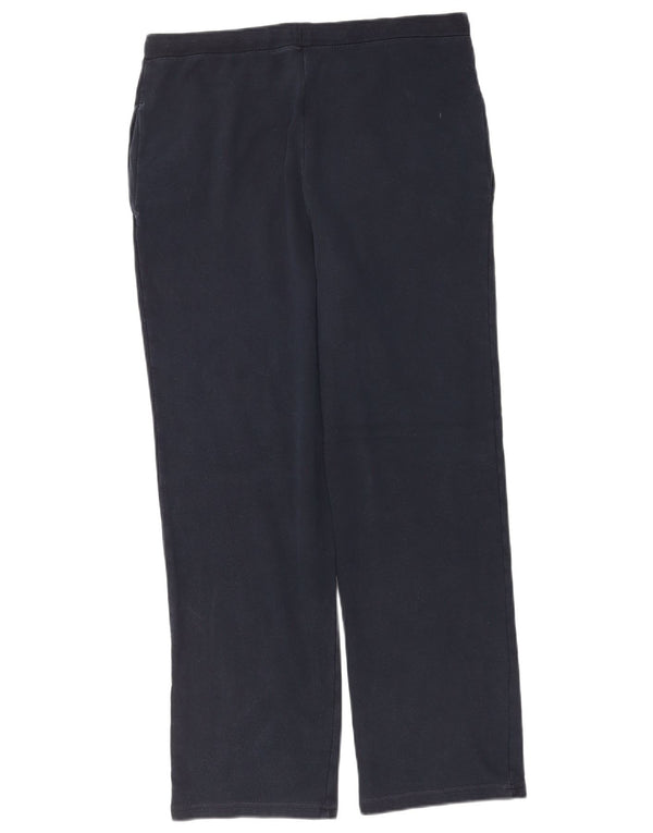 Marks & Spencer Womens Tracksuit Trousers UK 14 Medium Navy Blue Cotton