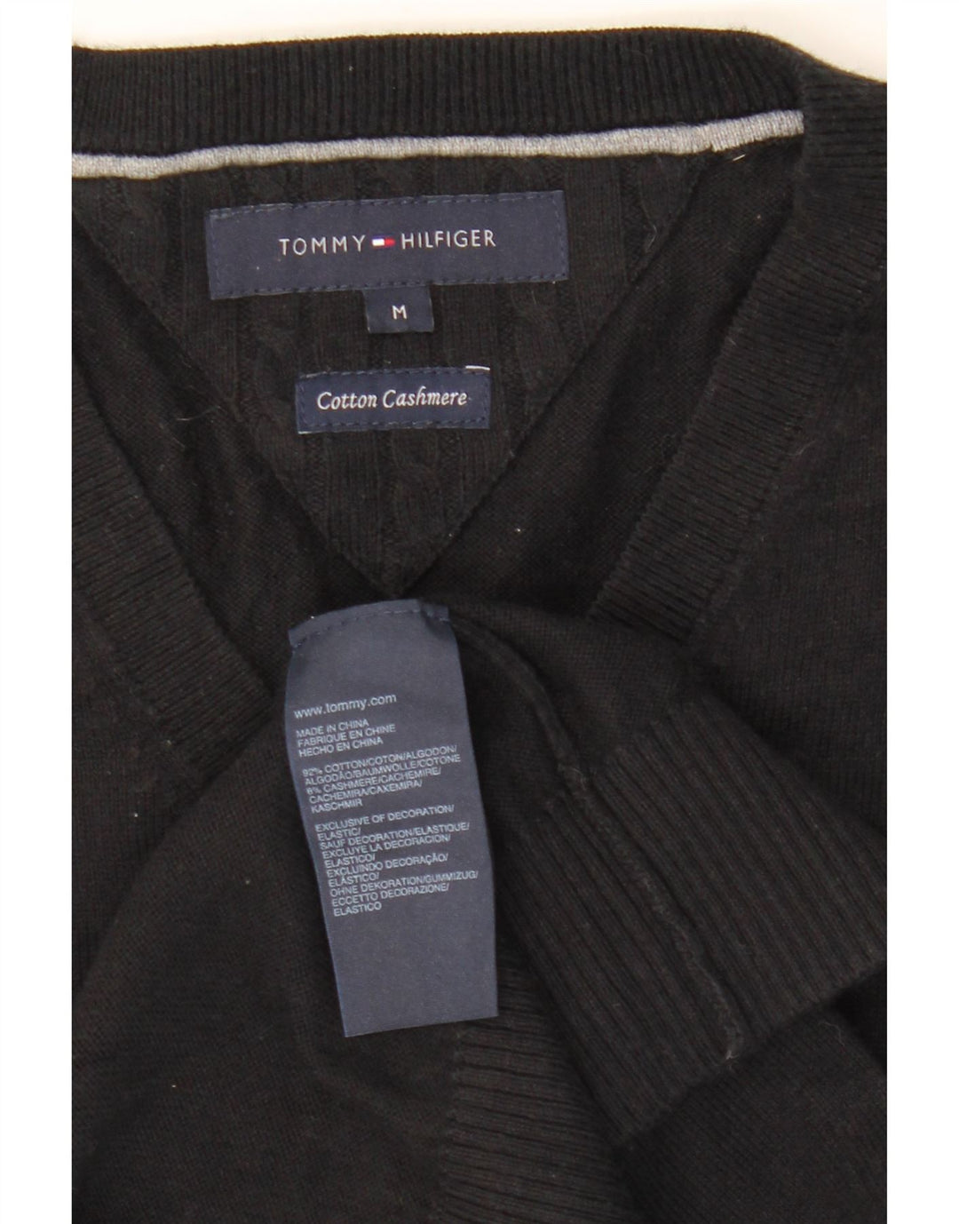 TOMMY HILFIGER Womens Vest Tank Top UK 14 Medium Black Cotton