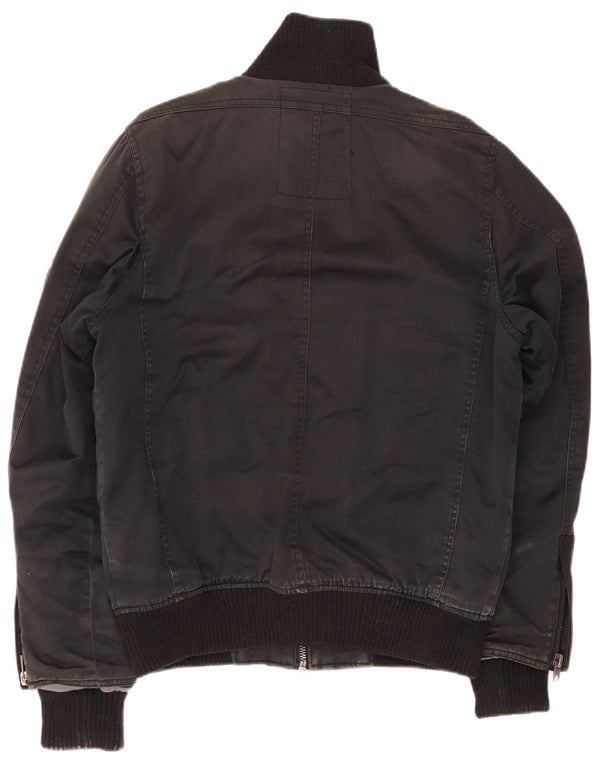 Jack & Jones Mens Utility Jacket UK 40 Large Black Cotton