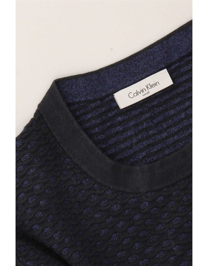 Calvin Klein Mens Crew Neck Jumper Sweater Small Navy Blue