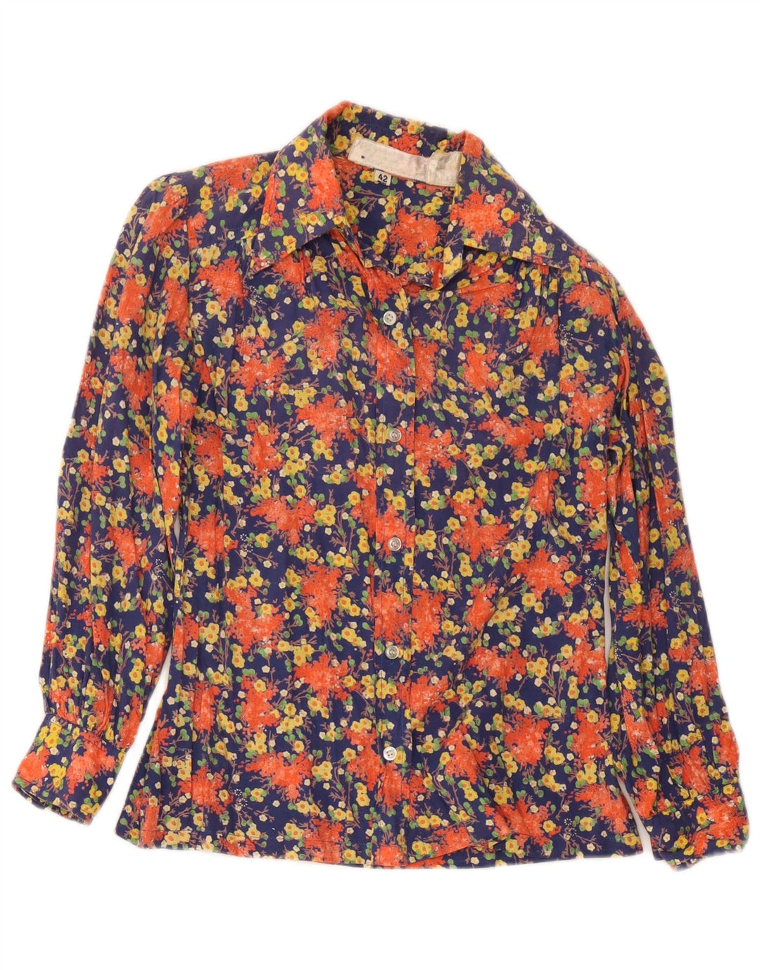 Vintage Womens Shirt Blouse IT 42 Medium Multicoloured Floral
