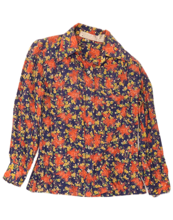 Vintage Womens Shirt Blouse IT 42 Medium Multicoloured Floral