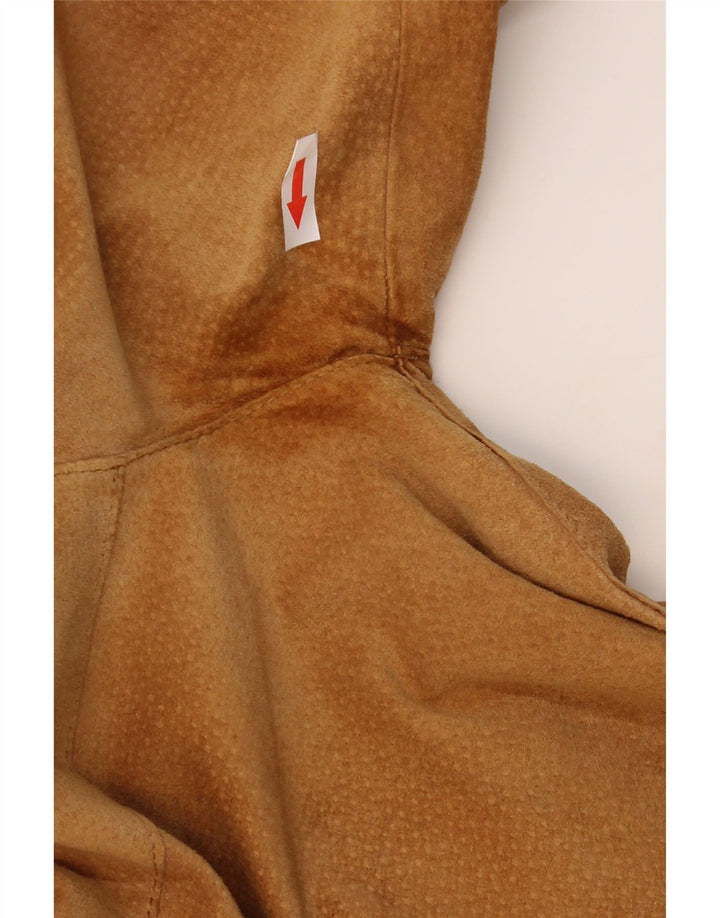 Conbipel Womens Suede Jacket IT 42 Medium Brown Leather