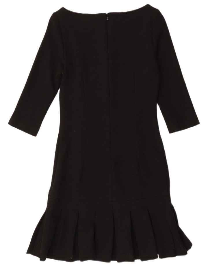 Zara Womens 3/4 Sleeve Shift Dress UK 12 Medium Black