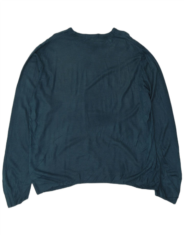 Marks & Spencer Mens Boat Neck Jumper Sweater Large Green