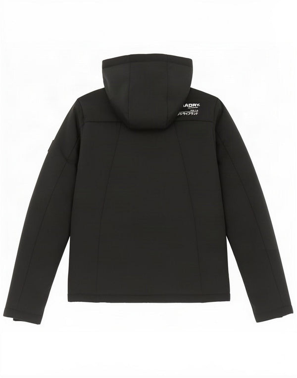 Superdry Womens Hooded Windbreaker Jacket UK 10 Small Black Polyester