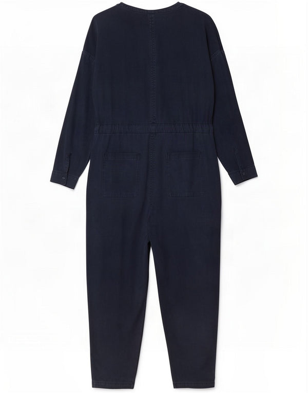 Fat Face Womens Oversized Jumpsuit UK 14 Large W36 L24 Navy Blue
