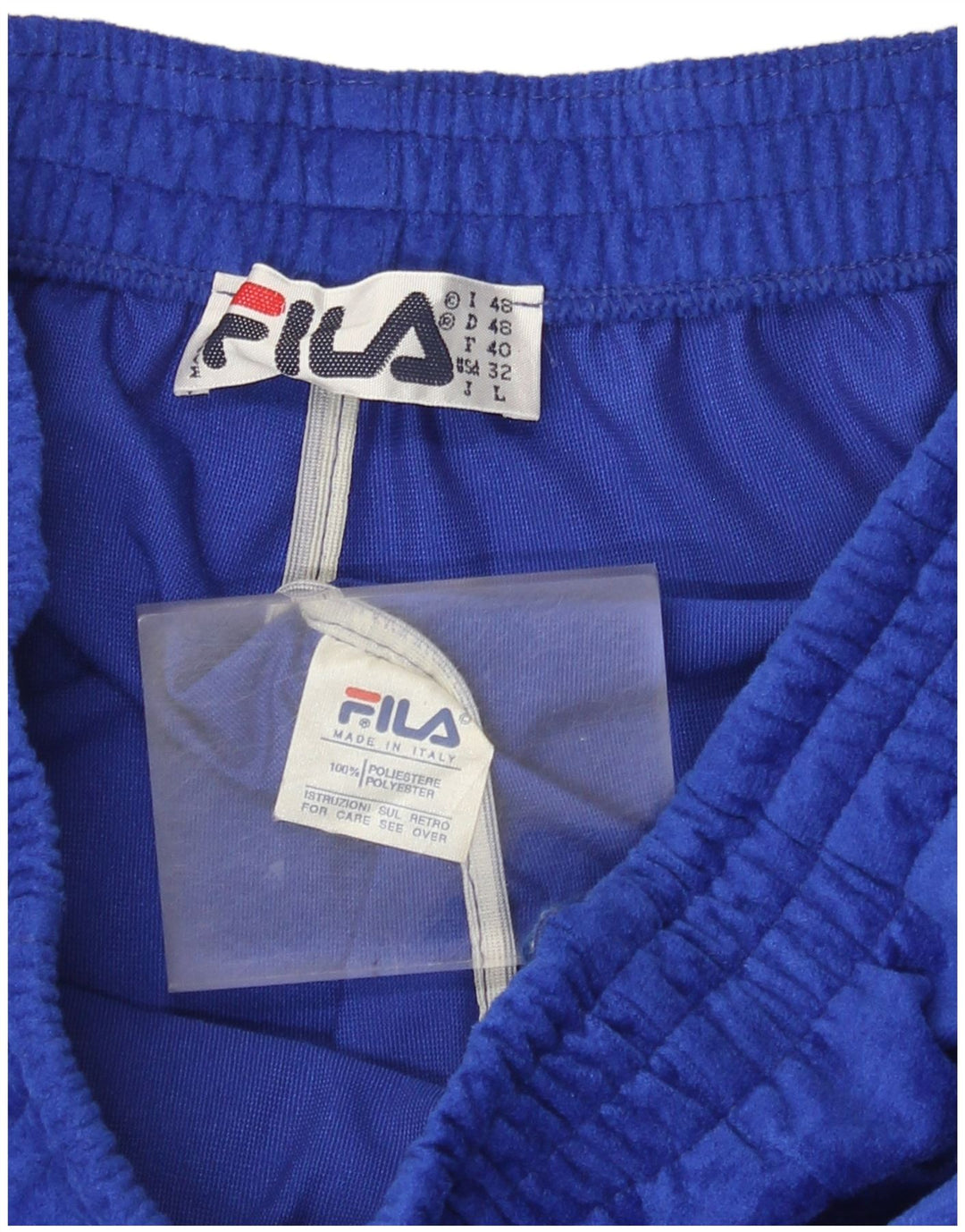 Fila Mens Velour Tracksuit Trousers Joggers IT 48 Medium  Blue Polyester