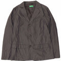Benetton Boys 3 Button Blazer Jacket 11-12 Years 2XL Grey Cotton