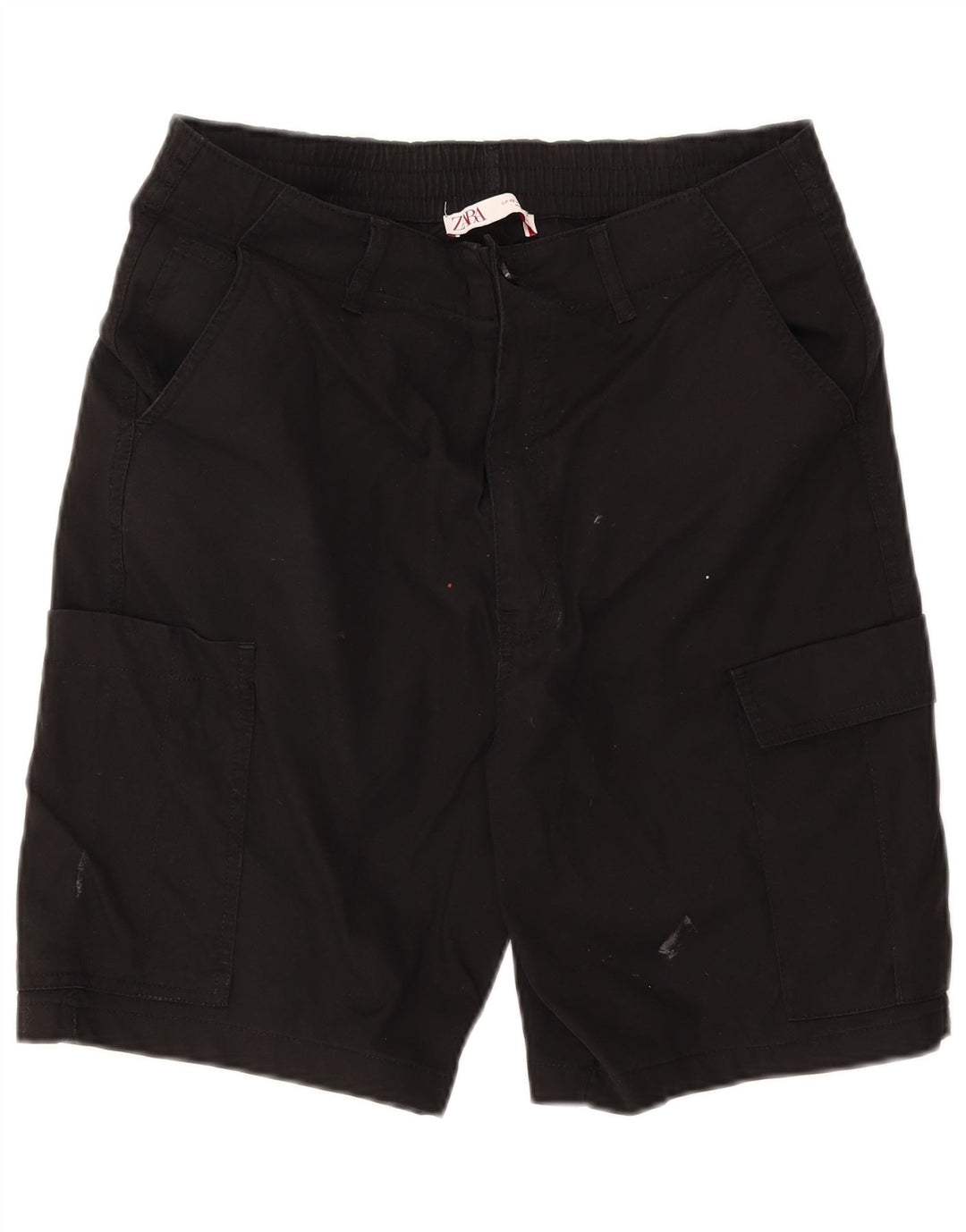 Zara Mens Cargo Shorts EU 42 Large W32 Black